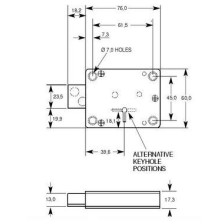 Rim Deadlock 3006 with cylinder (24mm dia / 18mm projection)